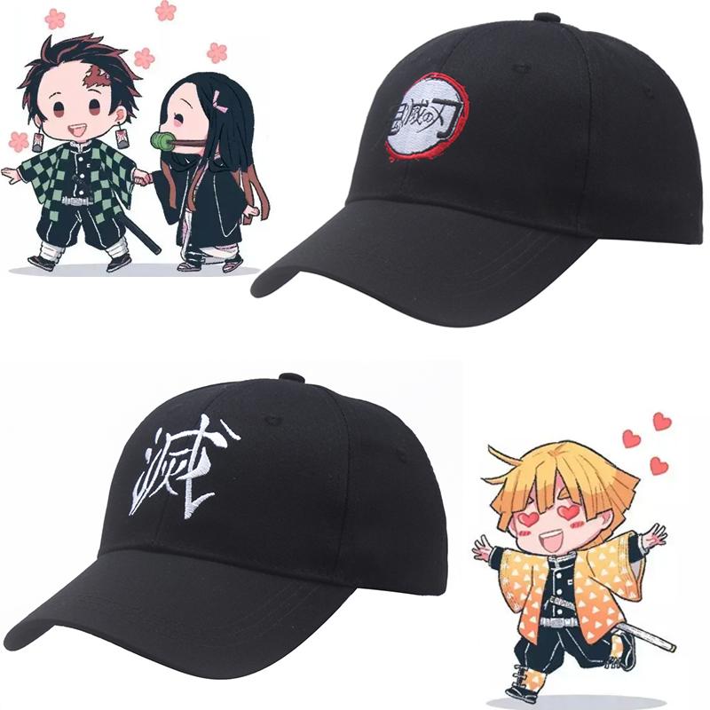 

Anime Demon Slayer Embroidery Baseball Cap for Women Unisex Cosplay Kamado Tanjirou Cotton Hat Outdoor Adjustable Snapback Caps