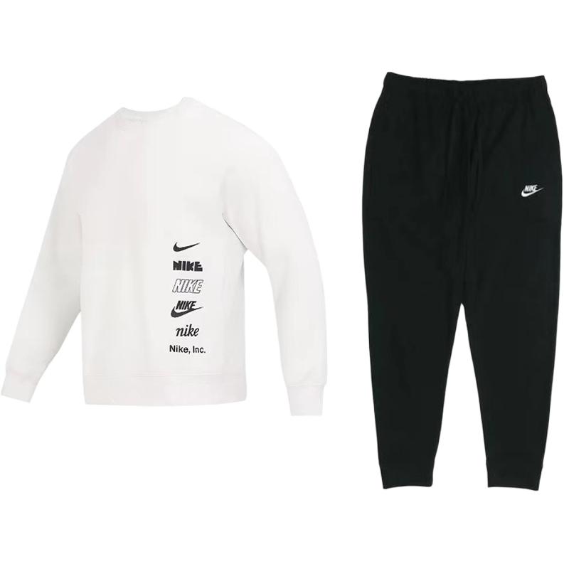 Nike Logo Outdoor Crew Neck Long Sleeve Top And Pants Casual Sports Set Men sets DX0782-030+-BV2763-010