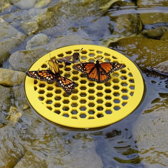 Floating Bee Island, Honeycomb Design Bee Drinking Platform, Safe Bee Float for Bees Butterflies Cup Garden Backyard Pollinators