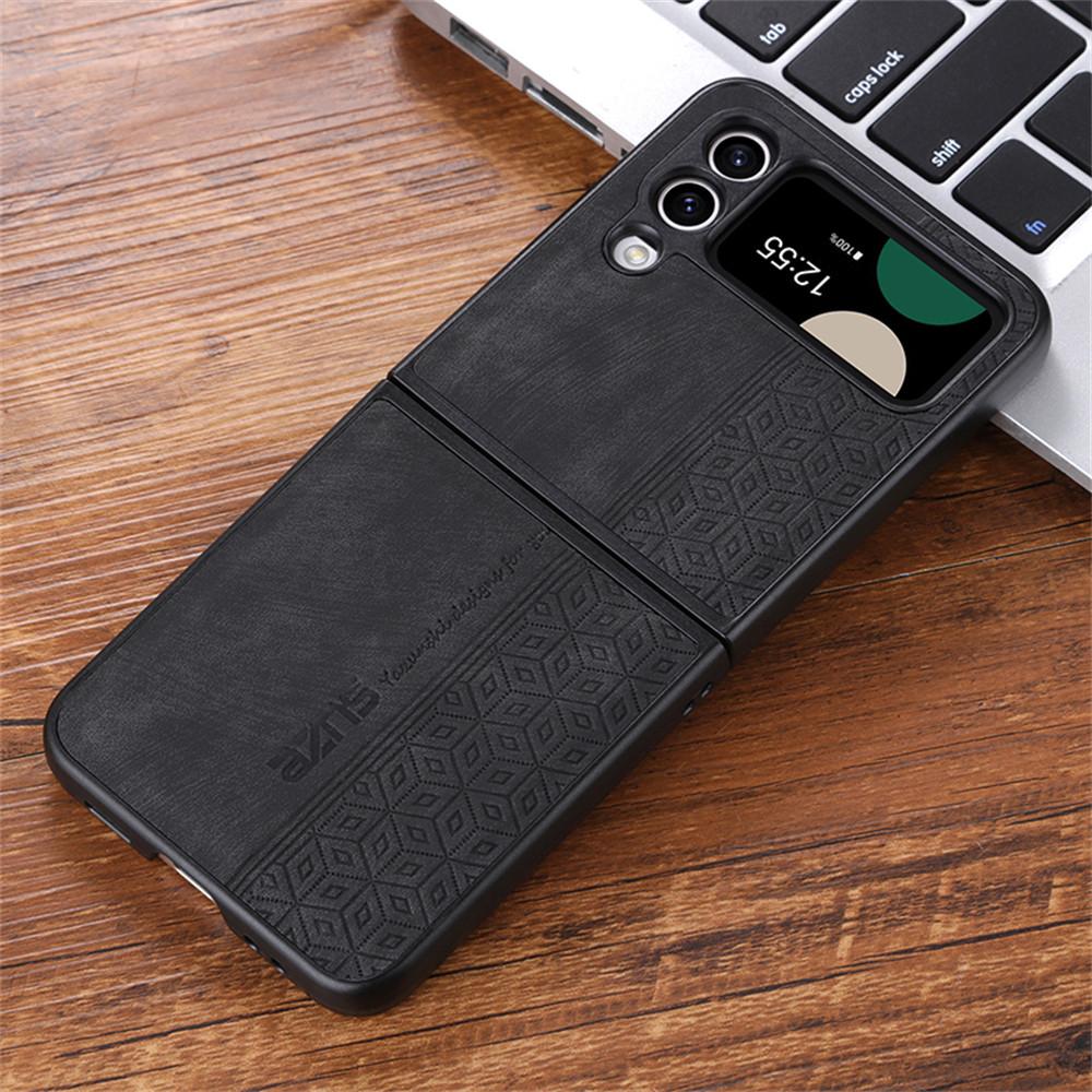 For Samsung Galaxy Z Flip 4 3 5 S23 S22 Ultra S21 A14 A24 A34 A54 A13 A23 A33 A53 Back Cover Skin Feel Shockproof Leather Case Funda