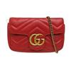 [Pre-Owned] GG Marmont Vintage Metal Logo Quilted Leather Mini Shoulder Bag - Good #BIS6T0