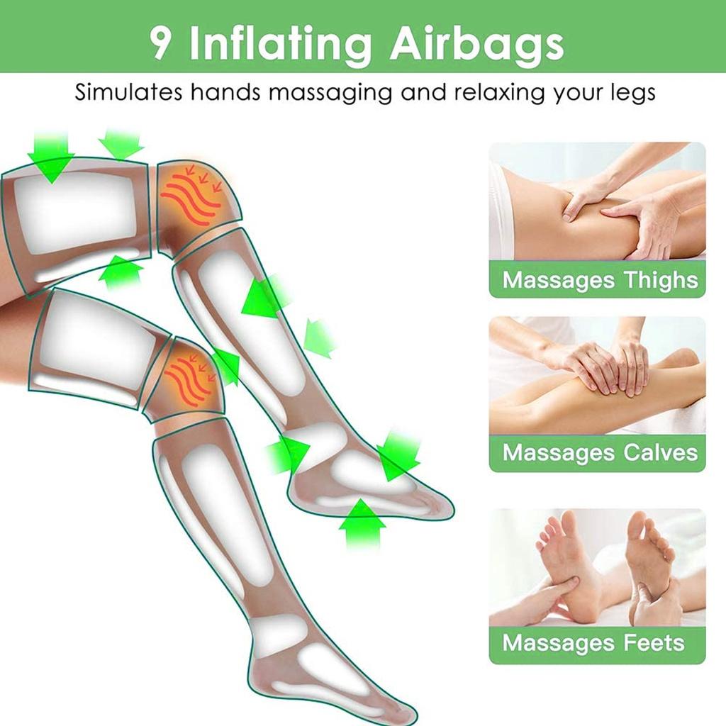Blood Circulation Body Relax Pain Relief Machine Air Compression Leg Foot Massager Lymphatic Massage Machines  LED Controller 24W 110V-240V