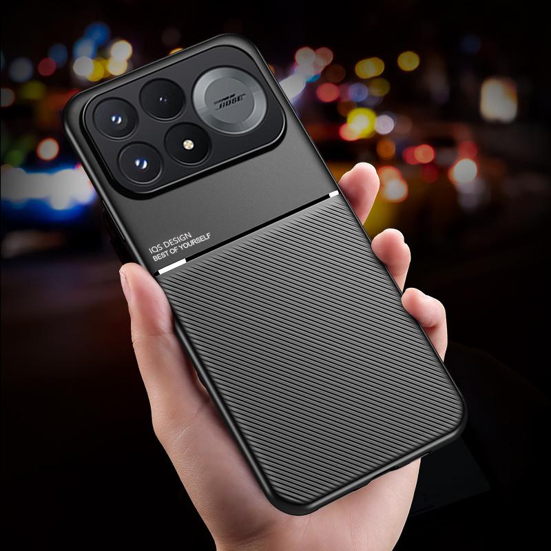 Soft Leather TPU Frame Lens Protect Back Cover For Xiaomi Poco F9 Ultra F9Ultra Case Car Magnetic Holder Funda Coque