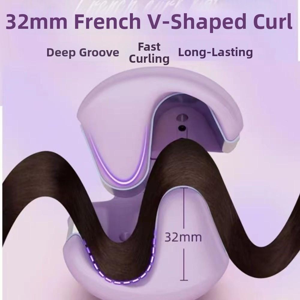Clamping French-style Egg Roll Curling Iron 32mm Hair Styling Tool Wavy Hairstyles
