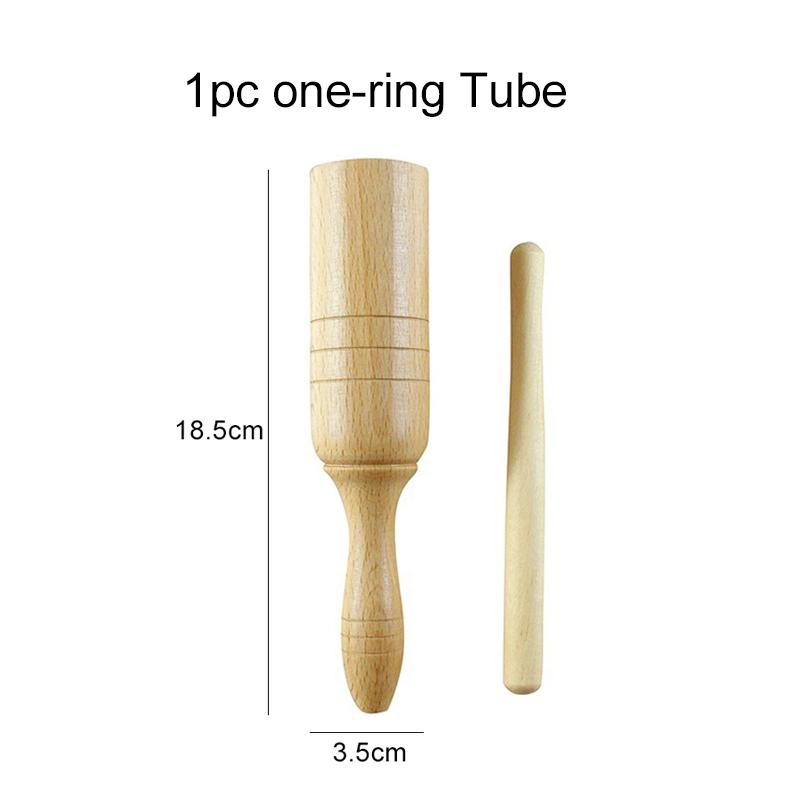 1pc Children Orff Instruments Wooden Single Sound Tube / Twin Tone Block Percussion Instrument Suitable For Beginners TMZ