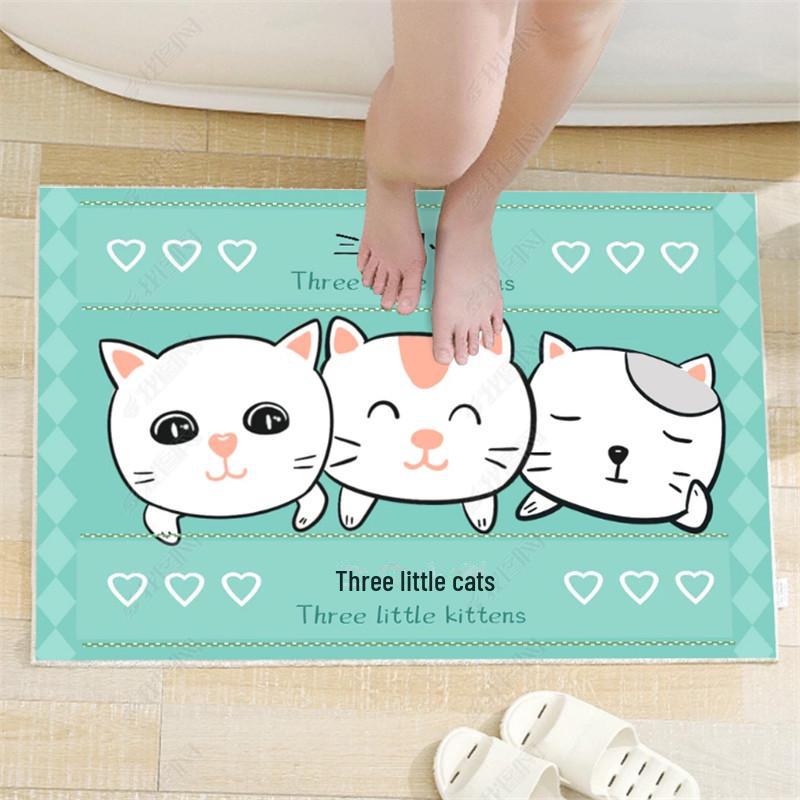 Cartoon Absorbent Bathroom Mats - Door, Bedroom & Entrance Floor Carpets