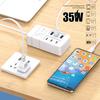 35W Multi-port Charger USB PD Fast Charge Quick Wall Chargers USB3.0 TypeC Adapter Mobile Phone EU US UK Plug USB Type C Charger