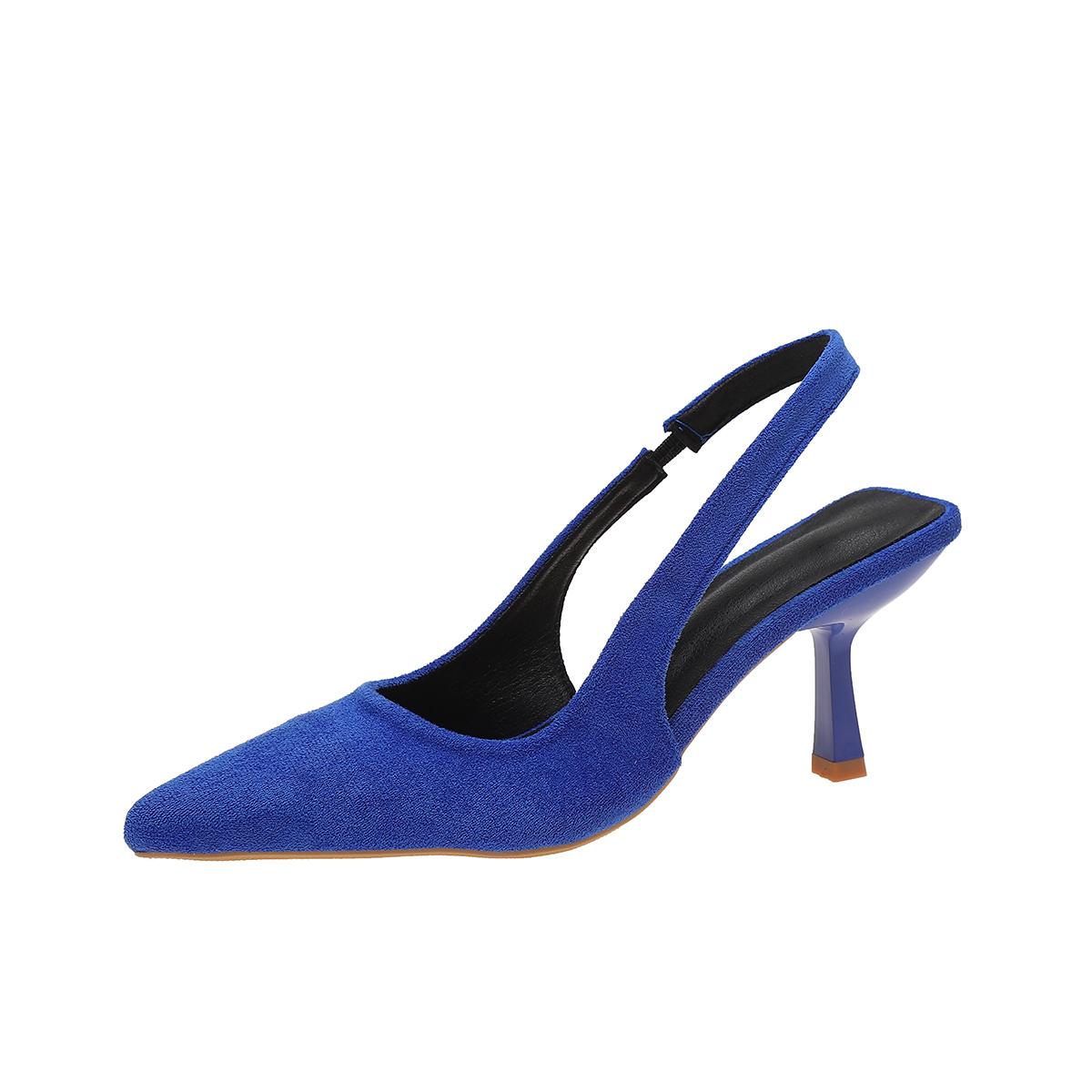 

Fashion 2025 Summer Women Heels Sandals Red Pointed Slingback Sandals Shoes Green Black Purple Kitten Heels Party Prom Ladies Stilettos 43 синий