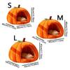 Cat Cave Pumpkin Cat House Non-slip Semi-enclosed Dog Nest Warm Thickened Comfortable Pet Cat Bed Autumn Winter