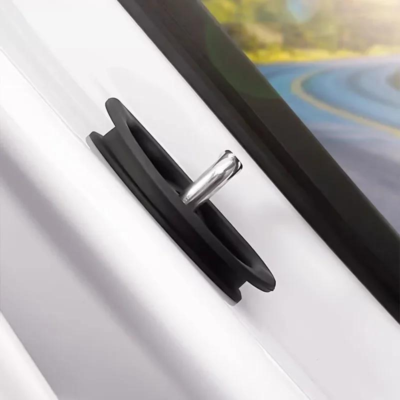 4Pcs Silicone Anti-collision Car Door Lock Protection Cover For Toyota Yaris Corolla Avensis Aygo Vitz Vios Yaris Mark-X Mirai