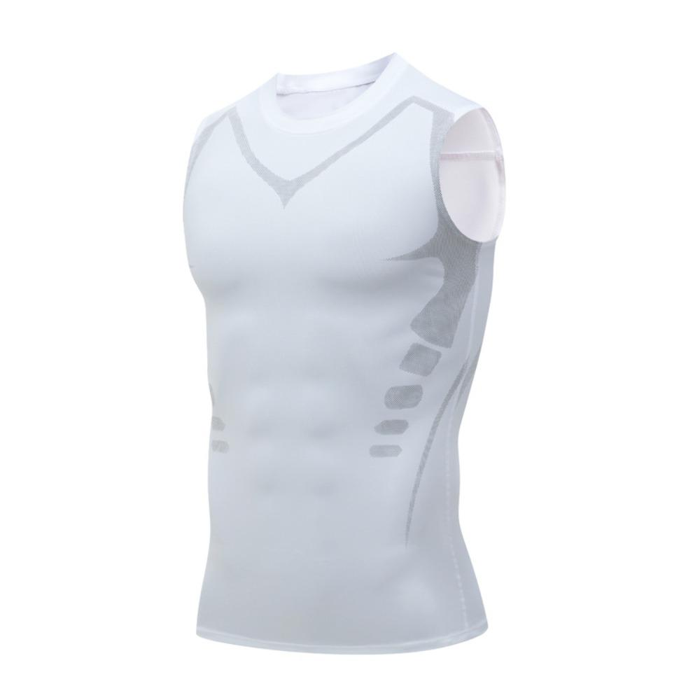 Compression Men  Ice-Silk Slimming Vest Quick-Dry Shirts Tank Top  Basketball Train