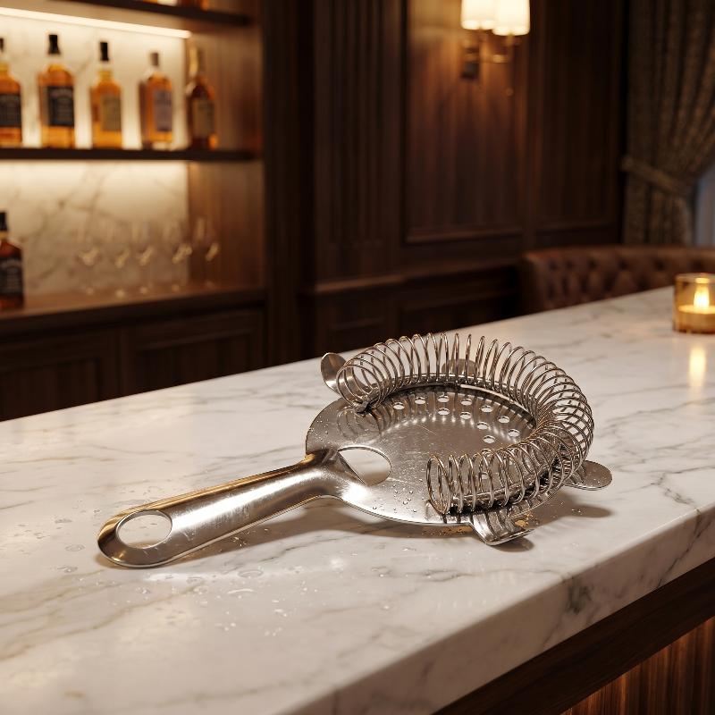 Cocktail-Sieb aus Edelstahl, Bar-Getränkesieb mit hochdichtem Feder-Sieb, Bar-Werkzeuge Cocktail-Shaker-Zubehör
