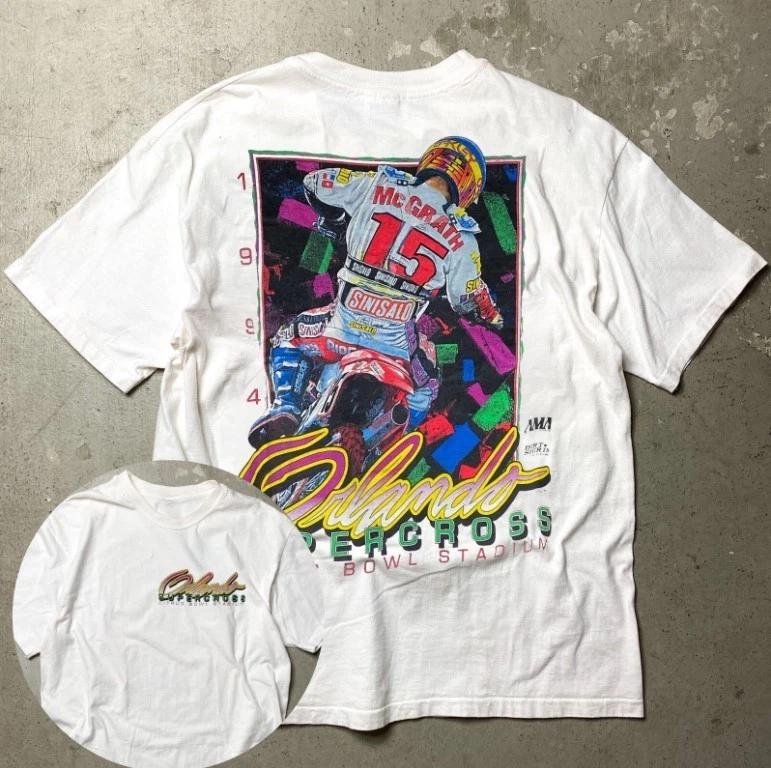 

NOS Винтажная футболка Orlando Supercross 1994 года Хлопок Унисекс Размер S-3XL S