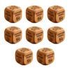 1/2/3/5/6/8Pcs Wooden Quilter Dice with 6 Engraved Quilting Tasks Solid Wood Quilting Embroidery Knitting Projects Baking Drinking Decision Dice Tools
