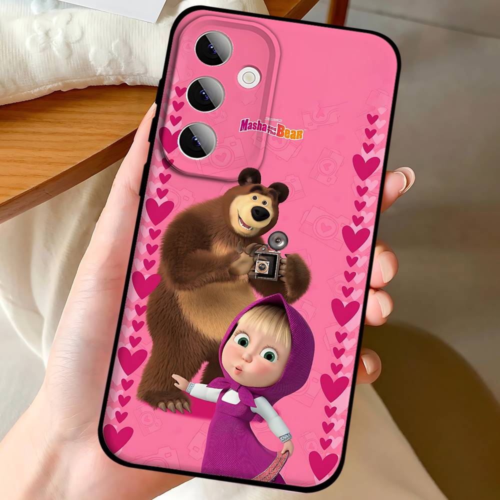 Cartoon M-MashaS And The B-Bears Phone Case For Samsung Galaxy S24/S25/S22/S30/Note20/Lite/Ultra Soft Original Liquid Silicone
