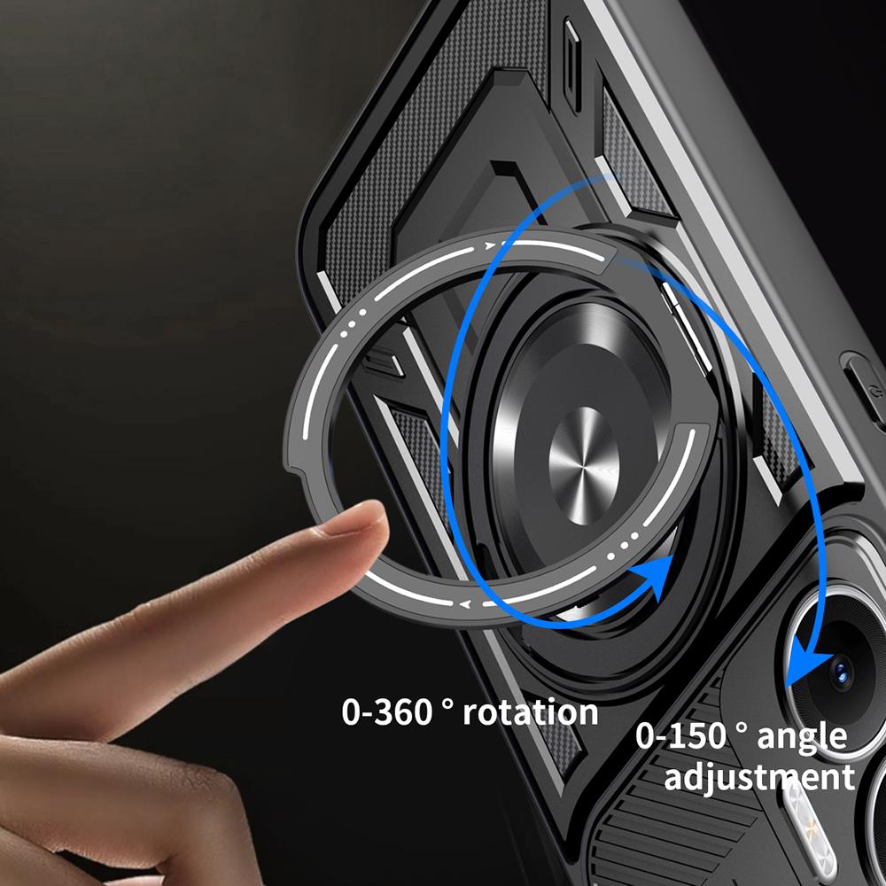 For Xiaomi Redmi Turbo 4 Pro 5G Magnetic Case Rotating Kickstand TPU+PC Phone Cover