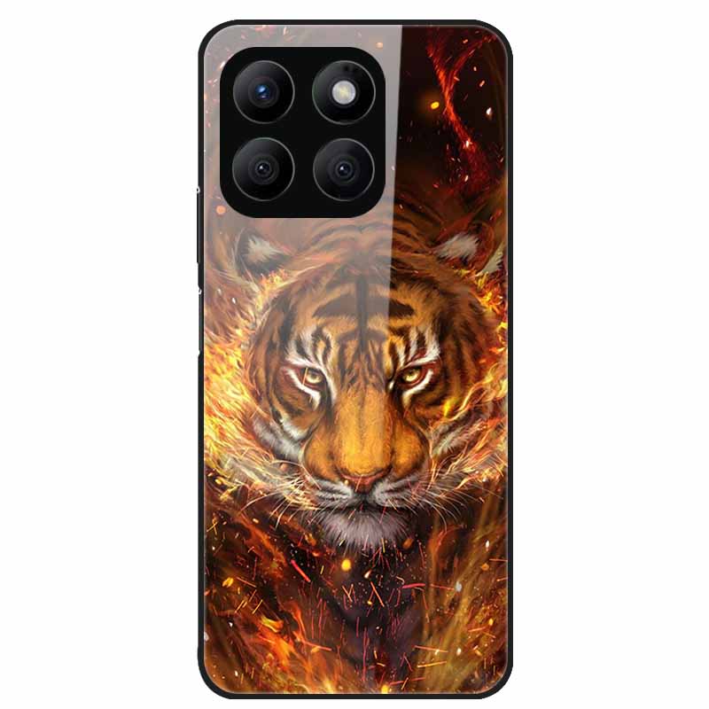 For Honor X8C Case Tempered Glass Hard PC Back Shell for Honor X8C 4G Phone Cases Bumper Covers for HonorX8C X 8C Fashion Shells