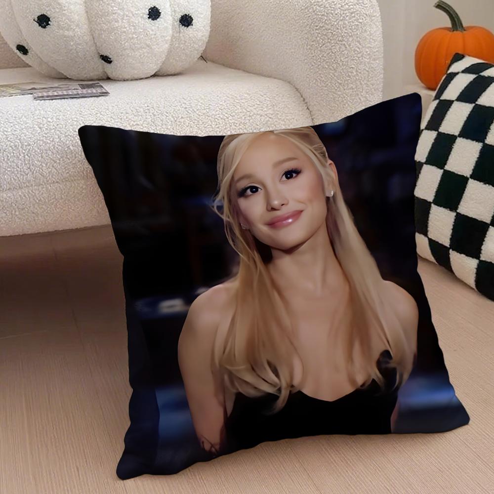 Capa de Almofada Ariana Grande Fronha de Linho Almofada Macia Respirável Protetora Decoração de Sala de Estar