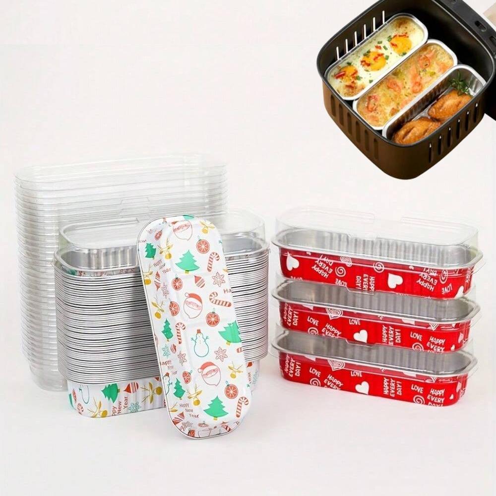 Rectangular Disposable Baking Pan Muffin Jar Brownie Dish Mold Bread Muffin Container for Lifting Tassel Cake Pudding Egg Tart
