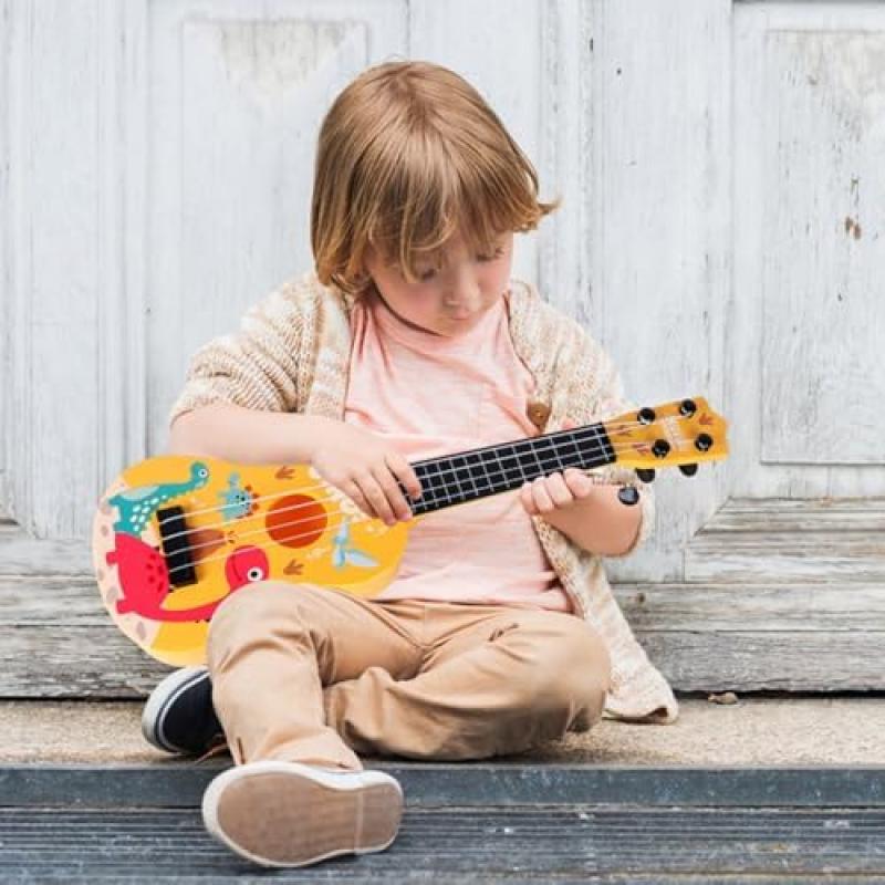 Mini Gitarre, Kindergitarre, Kunststoff Spielzeug Gitarre, Ukulele Gitarre Spielzeug, Gitarre Spielzeughen, Ukulele Kinder Mit 4 Verstellbaren Seiten