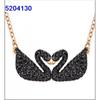 Womens Gradient Blue Swan Necklace Classic Clavicle Chain Fashion Jewelry
