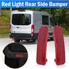 Red Rear Bumper Reflector, Compatible with Ford Transit 150/250/350/350 HD 2015-2020, Transit Connect 2014-2022, Brake Light Lamp Red Lens Rear