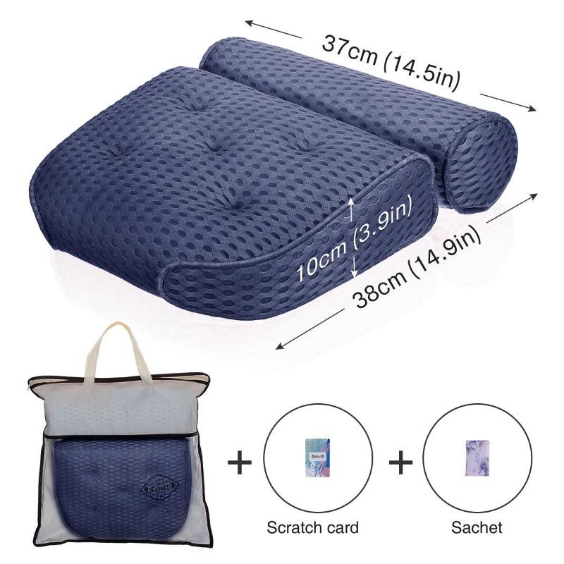 Antypoślizgowa poduszka do kąpieli SPA z przyssawkami Wanna Podparcie pleców pod szyją Zagłówek Poduszki Zagęszczona poduszka domowa Akcesoria łazienkowe