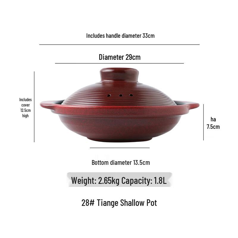 ZISIZ Ceramic Claypot Rice & Casserole Pot