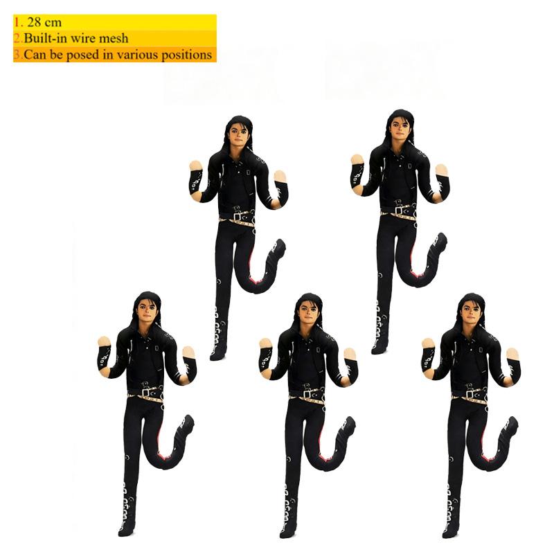 Anime Michael Jackson Cosplay Prop Pop Knuffel Gevulde Figuur Poppen Kamer Decoratie Abstract Gewricht Beweeglijkheid Props Cadeau 28cm