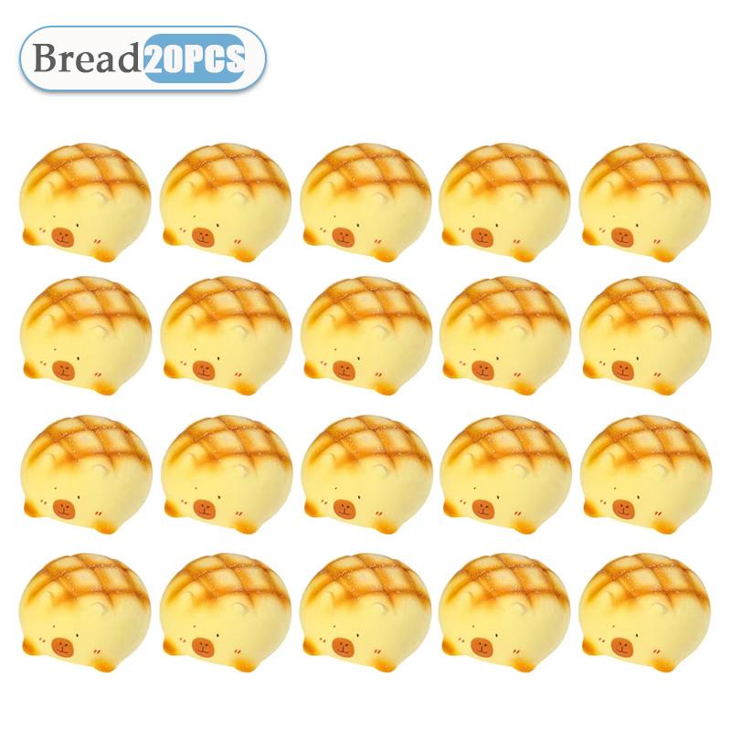 1-20PCS Birthday Gift Cartoon Bread Bear Slow Rebound Doll Creative Squeeze Decompression Toy Table Ornament Squishy Slow Rising