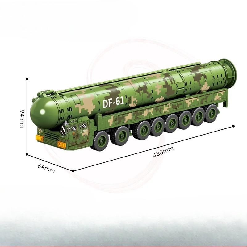 551pcs Military Series DF-61 Intercontinental Ballistic Missile Launch Vehicle Building Toy No Box