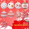 500pcs/Roll Round Window Display Sealing Sticker Decorative Gift Box Self-adhesive Stickers Christmas Decor