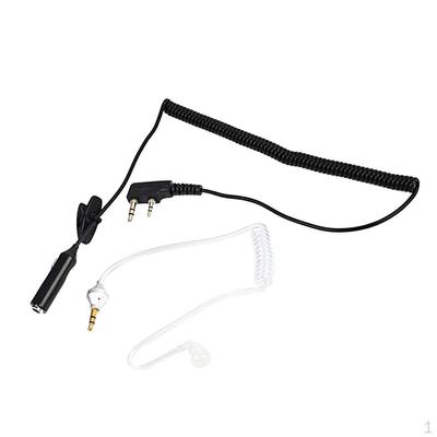 Two Earpiece Acoustic Tube Transparent Headsets