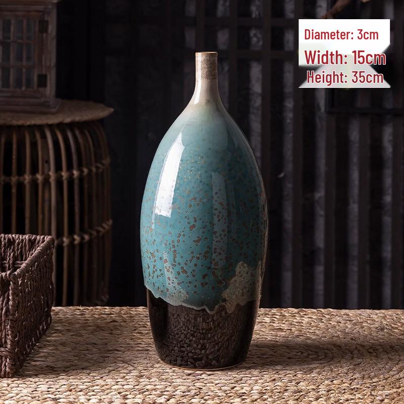 Retro Emerald Ceramic Hydroponic Vase (Set of 2)