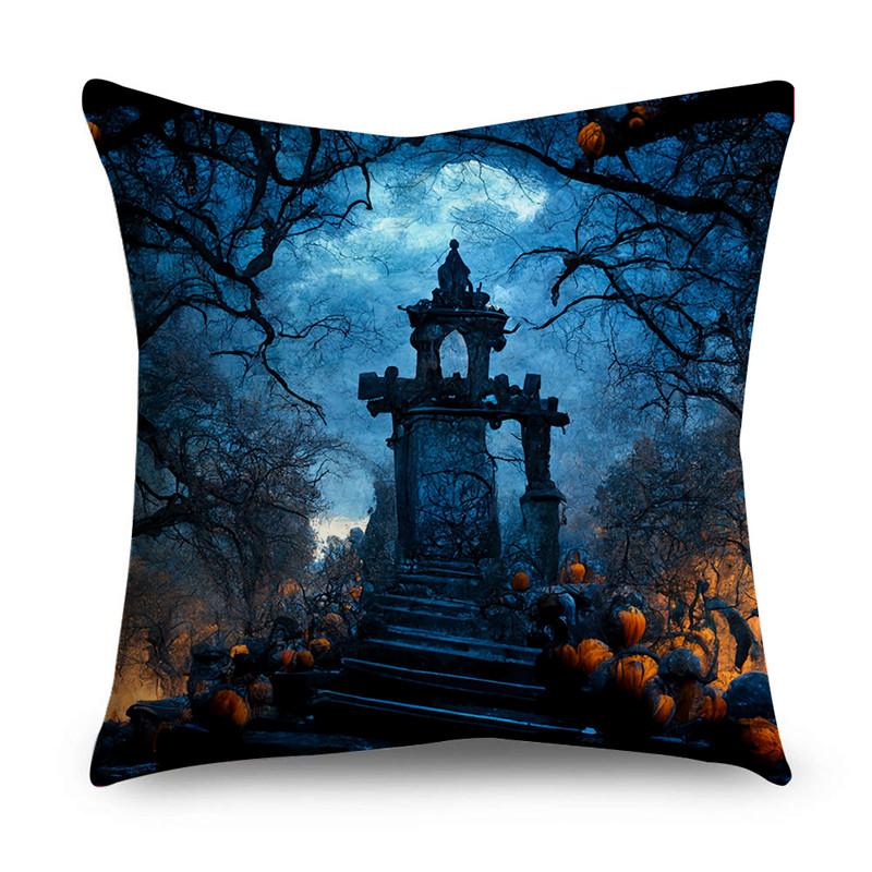 Halloween Easter Happy Print Pattern Cushion Cover Home Living Room Sofa Decoration Cushion Cover Pillow Cover