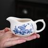 White Porcelain Kung Fu Tea Set with Blue and White Cups & Gaiwan - Ideal for Company Events and Promotional Gifts.