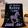 Dreamy animal patterns digitalprinted polyester Bedroom velvet flannel soft sofa cover blanket Fleece cover blankets for beds