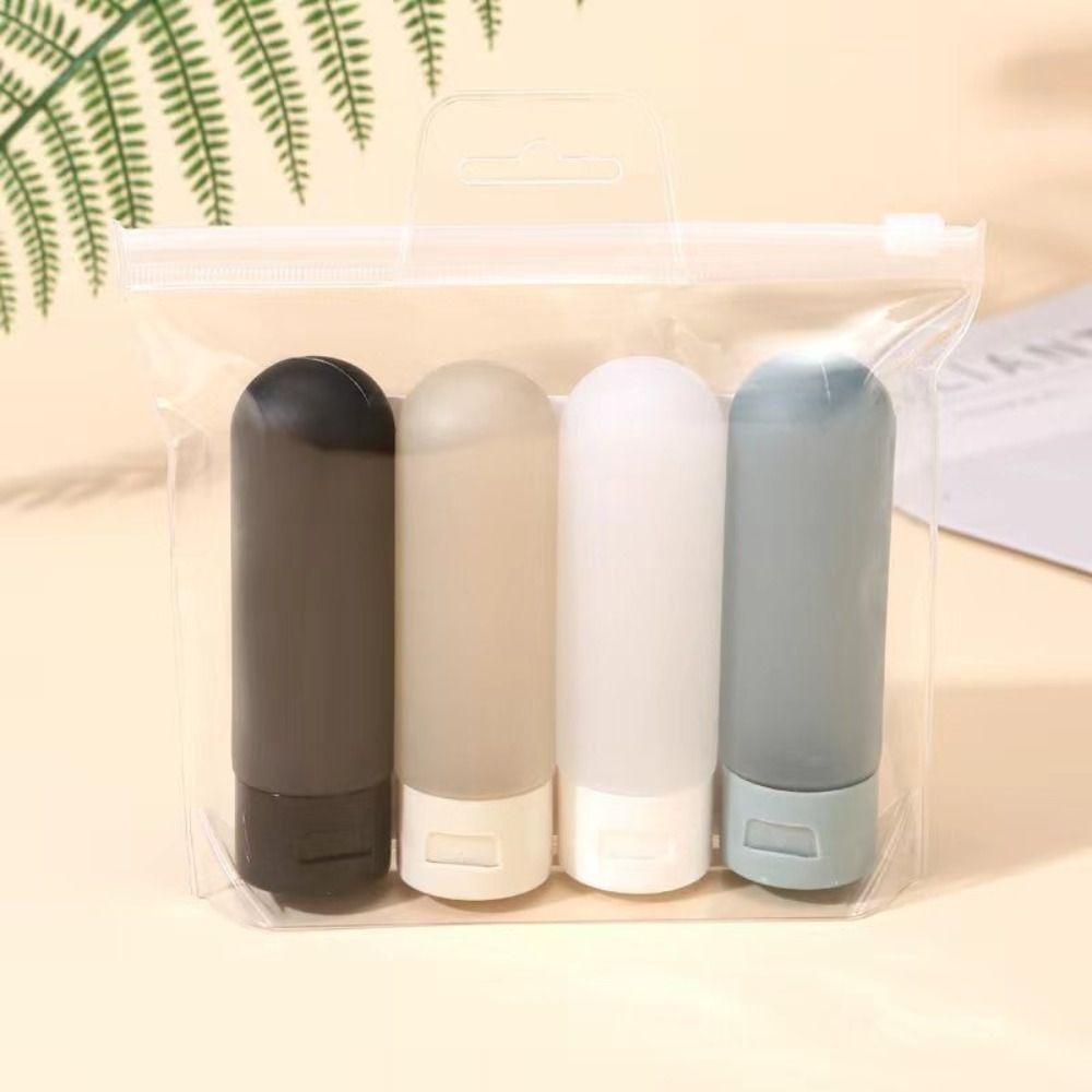 

BPA Free 4 Pcs Travel Bottles Leak Proof Refillable Tubes Soft Shampoo Container Trip