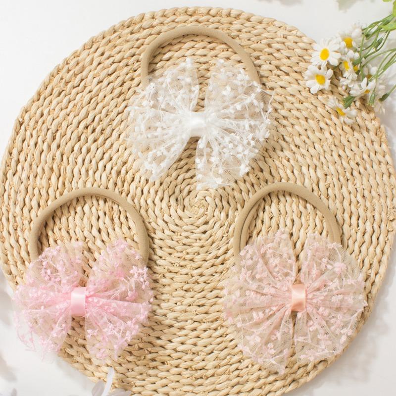 Children's bow headband, new baby elastic elastic headband, thin soft baby hair accessories