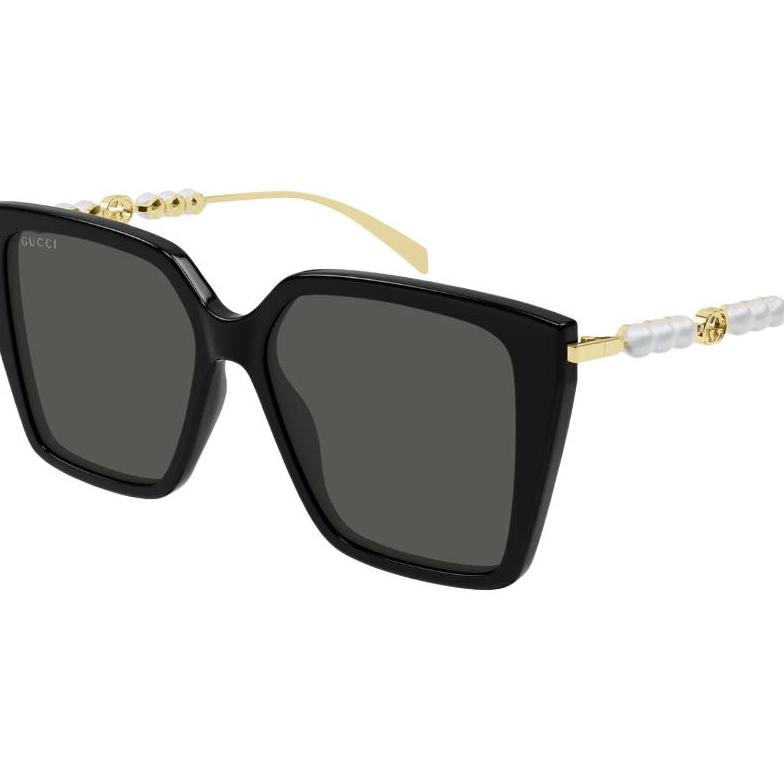Gucci Double G Element Combined Design Recycled Acetate Butterfly Sunglasses Women Sunglasses Black GG1967S001