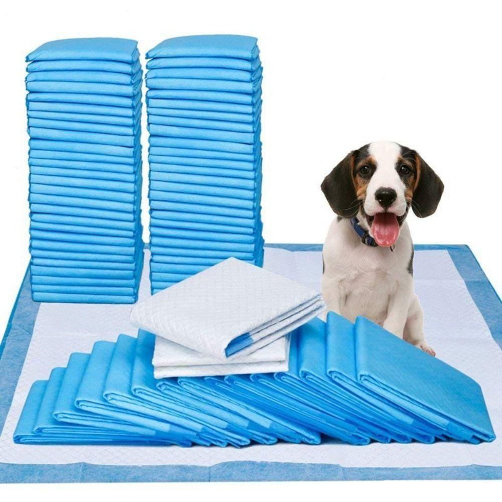 100PCS Super Absorbent Pet Cushion Disposable Bamboo Charcoal Diaper Mats Thickened Blue/Pink/Grey Urine Nappy Mat Toddler