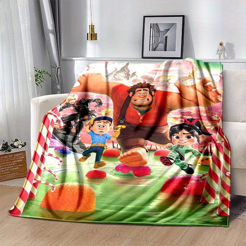 1 pezzo, Ralph Spacca Internet: Coperta per la Casa di Ralph Spaccatutto 2, Coperta per Divano, Coperta da Esterno, Regalo per Amici, Coperta in Flanella
