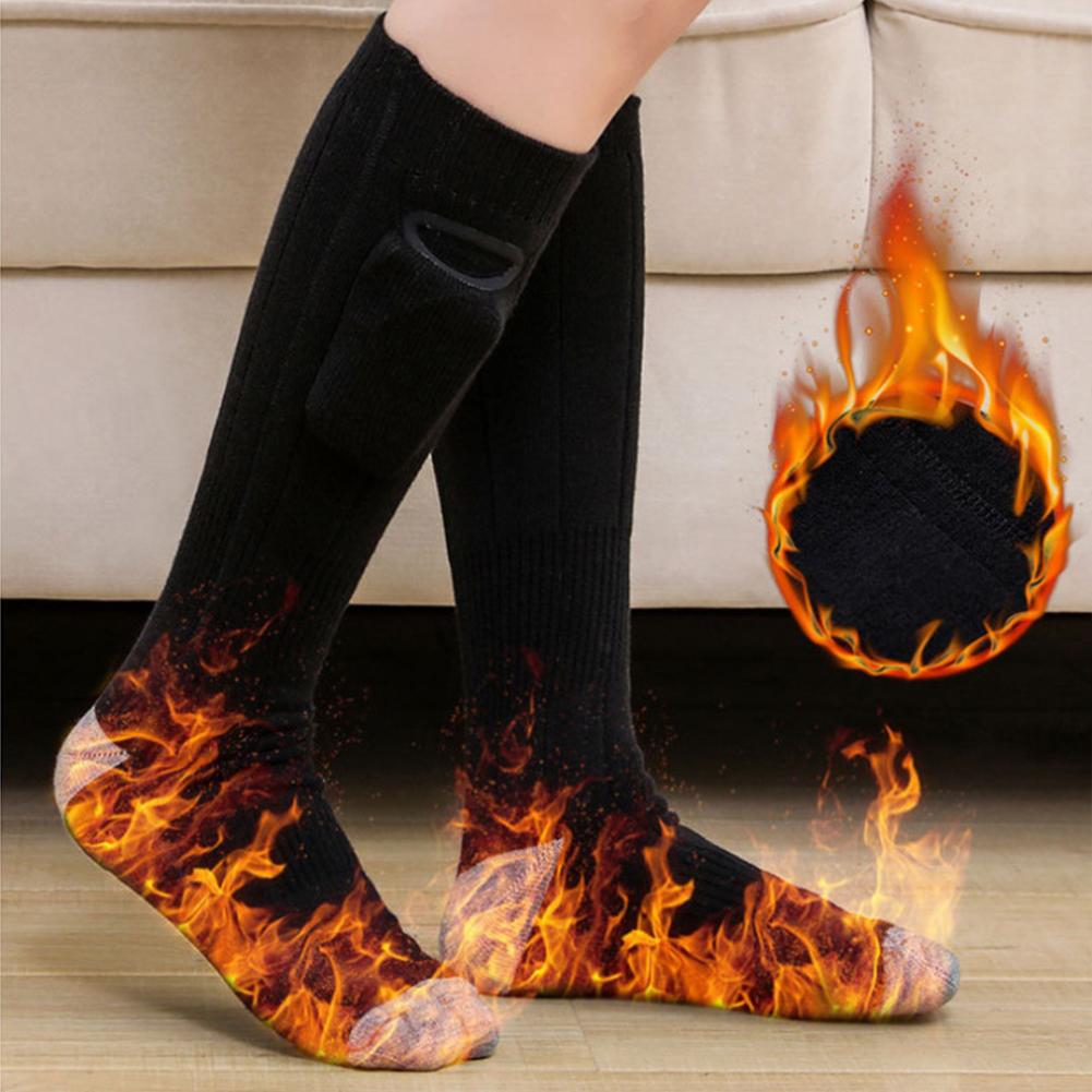 Electric Heated Socks Electric Heating Socks Battery Heated Socks Rechargeable Skiing Sock for Fishing Cycling Hunting