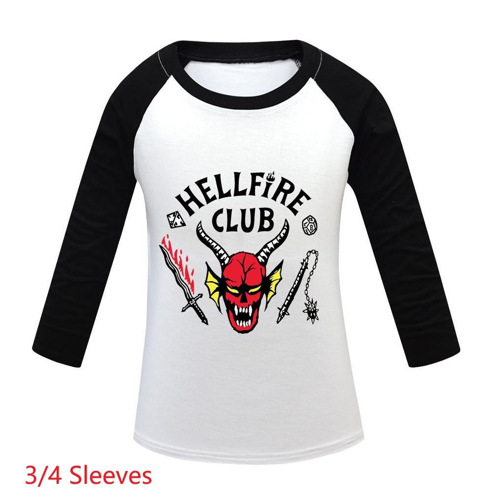 Kids Stranger Things Hellfire Printed Casual Cotton T-Shirt