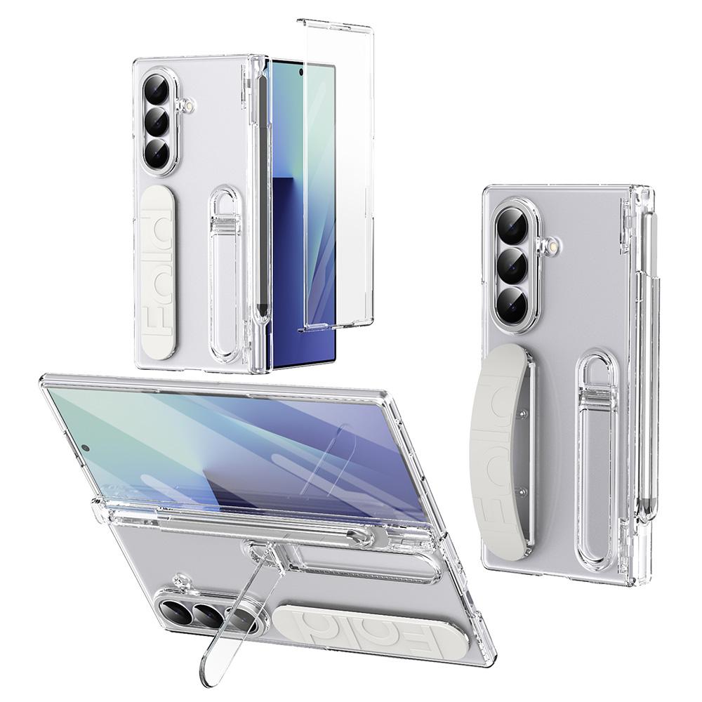 Pour Samsung Galaxy Z Fold6 5G Coque Béquille Dragonne PC Dur Housse de Téléphone avec Fente pour Stylet