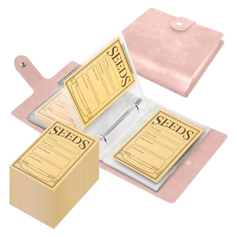 Transparents Pocket Page Semina Keeper Space Saving Garden Semina Album For Home Gardeners Using Recyclable Paper
