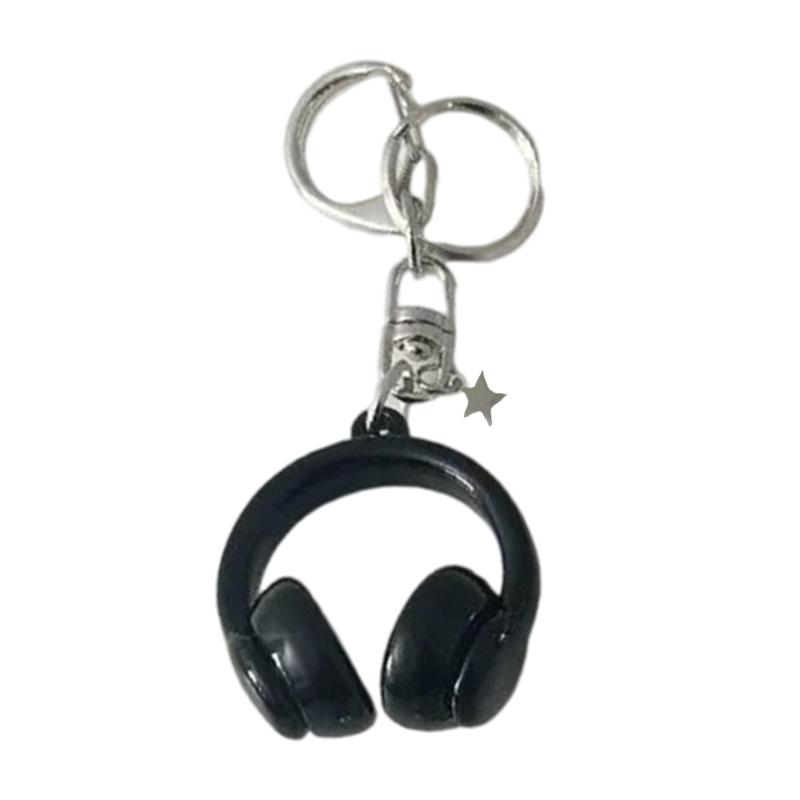 

Earphone Keyring Compact Carabiner Clip With Fashionable Gradient Color Ideal Gifts for Friend Musicians чорний
