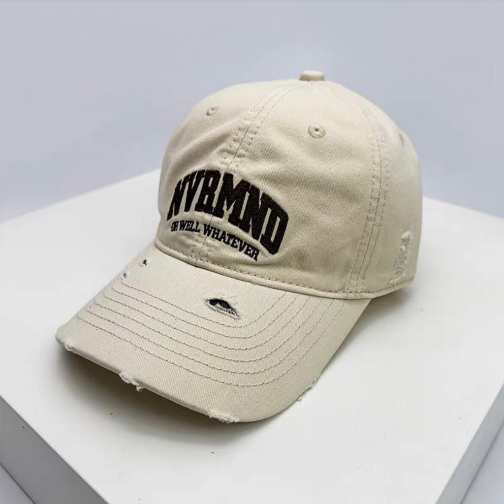 Spring and Summer Style Old Ripped Soft Top Baseball Hat for Women Korean Style Little Casual and Versatile Couple Baseball Cap