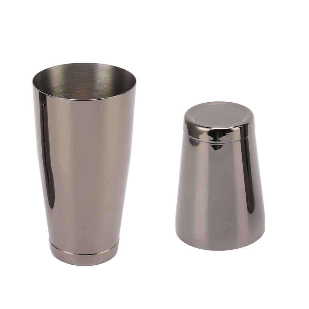 304 Stainless Steel Cocktail Shaker 2 Section Bartending Mixer Bar Wine Cup Shaker Black Plated
