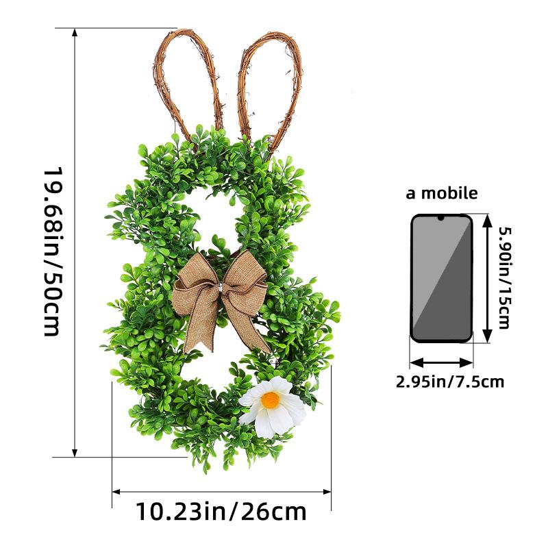 2026 Easter Wreath: Simulated Greenery, Dry Branches & Rabbit Decor for Wall Hanging